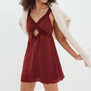 American Eagle Silky Cut out Lace mini summer dress